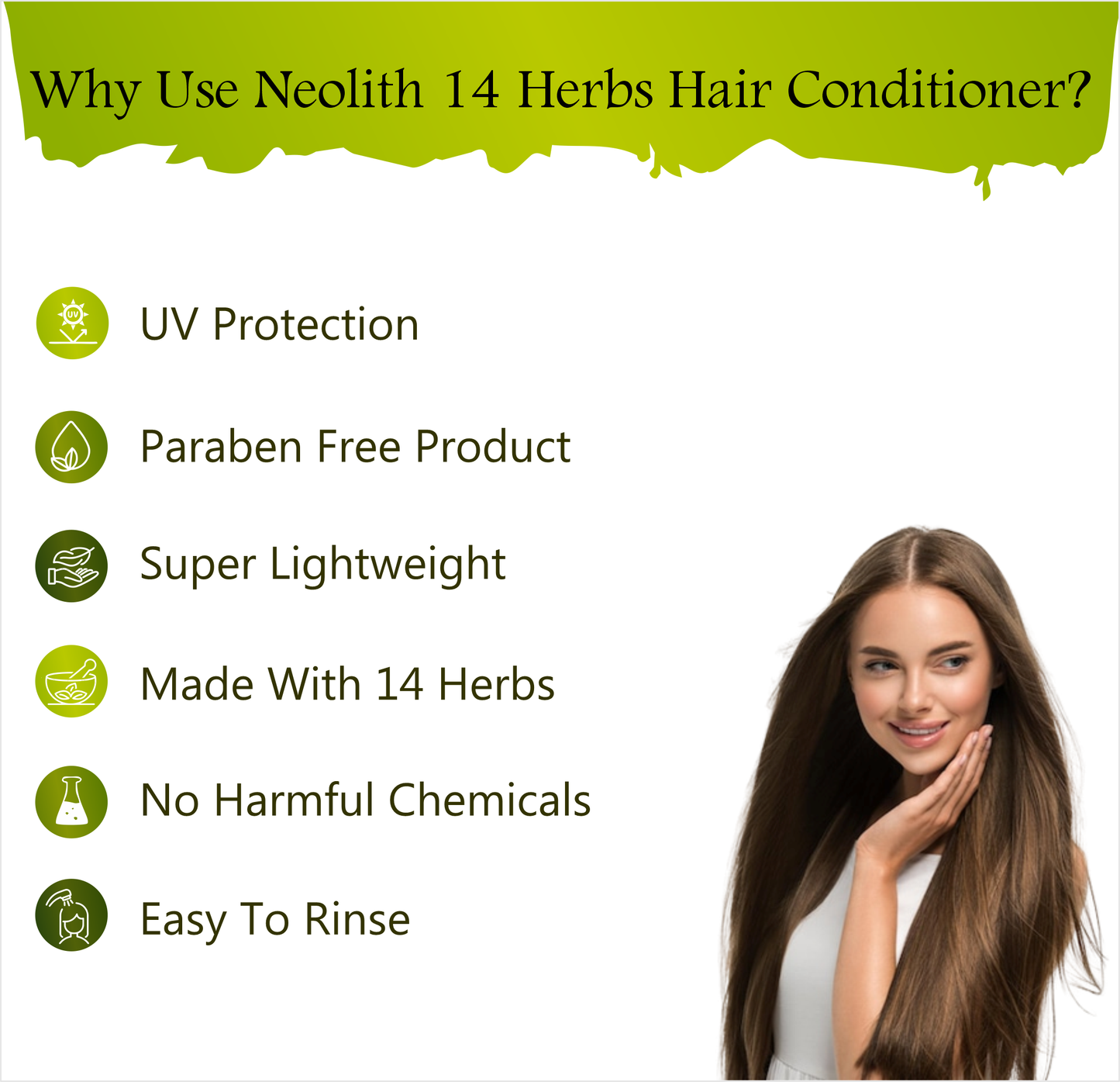 Neolith 14 Herbs Conditioner | Softens, Nourishes, Strenghtens, Replenishes, Hydrates Hair, Reduce Frizz | No Silicon, No Paraben | 120 Ml