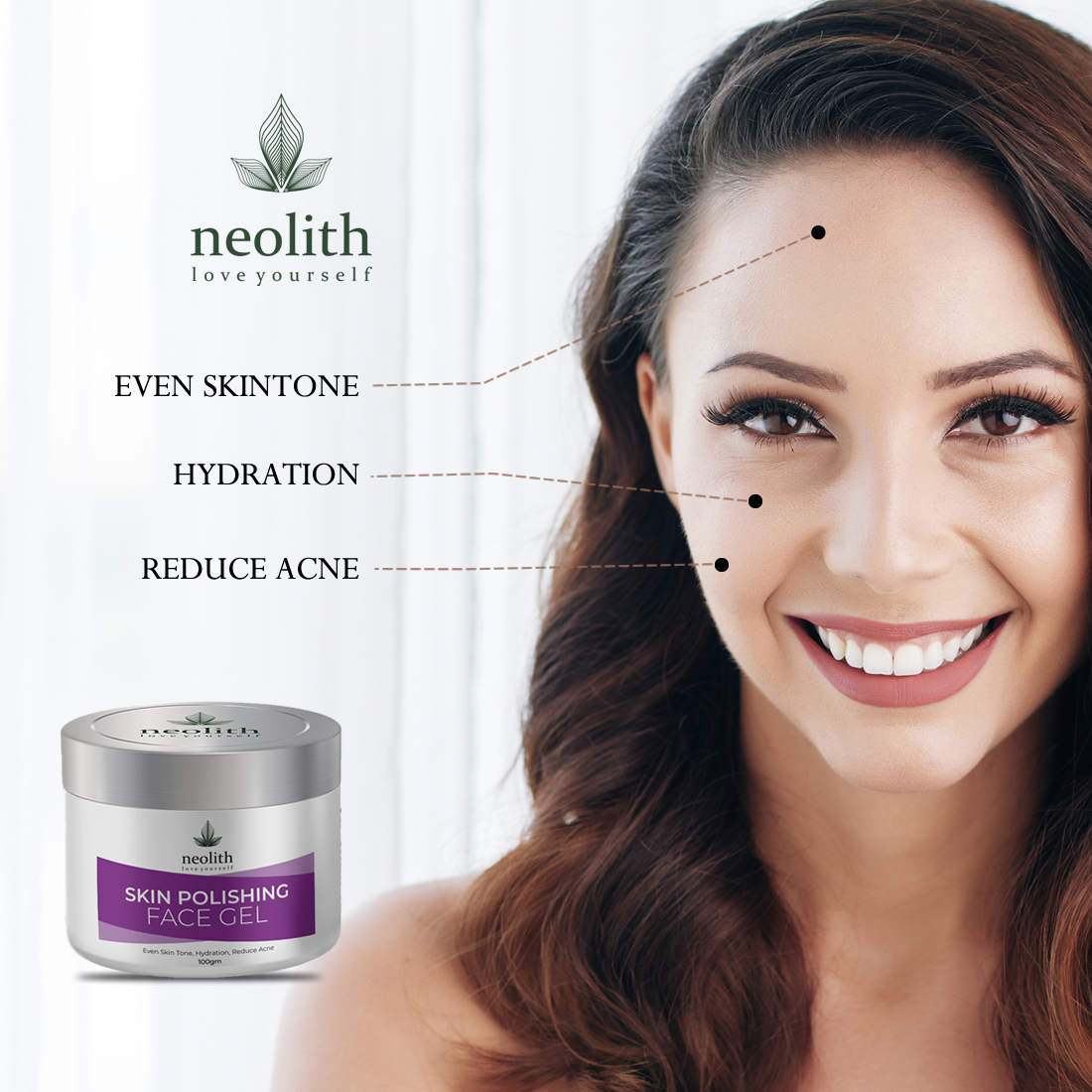 Neolith Skin Polishing Face Gel || Hydration, Refreshing, Cooling, Moisturizing || 100gm