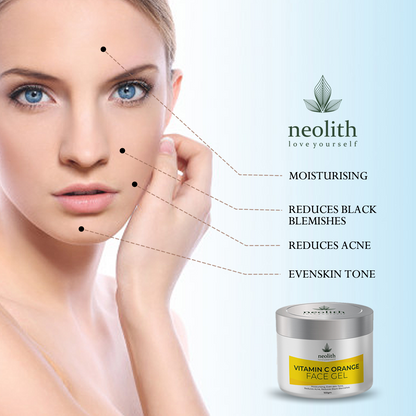 Neolith Vitamin C Orange Face Gel -Gel Scrub, Oil control, Hydrating, Refreshing, Cooling, Moisturizing, Skin brightening, Polishing | 100 gm