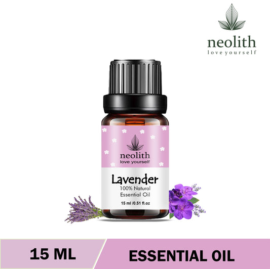 Lavender Essential Oil for Healthy Hair, Skin, Sleep, Aroma Difuser - 100% Pure, Natural and Undiluted | 15ML