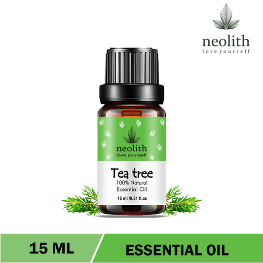 Neolith Tea Tree Essential Oil, 100% NATURAL & PURE, 15ML, FOR ACNE, FACE, SKIN & HAIR