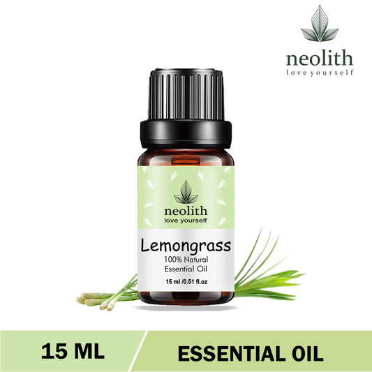 Lemongrass Essential Oil for Healthy Hair, Skin, Sleep, Aroma Difuser, Bug repellant - 100% Pure, Natural and Undiluted | 15ML
