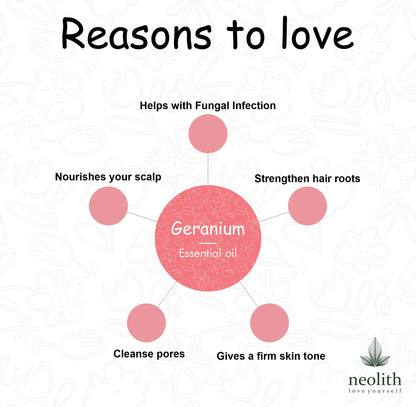 Neolith 100% Pure Geranium Essential Oil- 15 ML | Undiluted