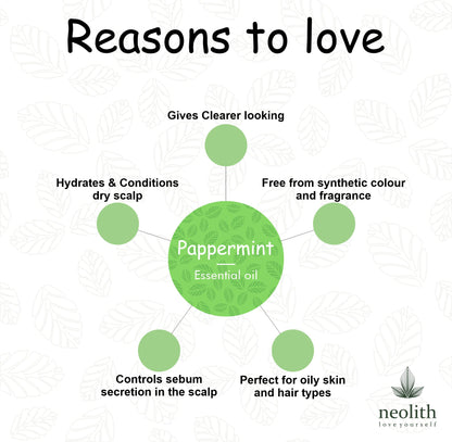 Neolith Peppermint Essential Oil- 15 ml || For Hair, Skin, Cold & Congestion