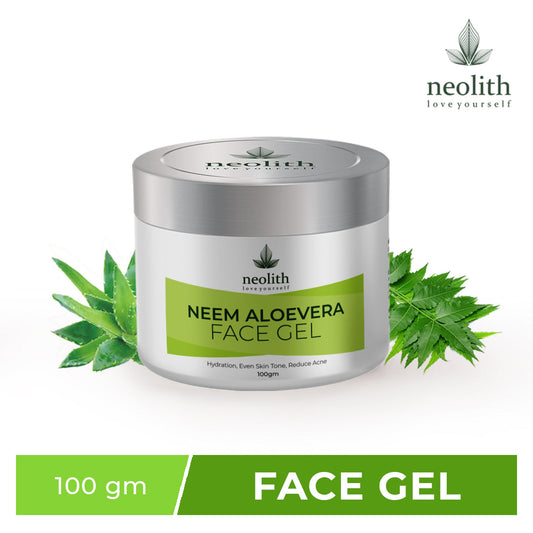 Neolith Neem Aloe Vera Soothing & Hydrating Gel || Non-Toxic For Acne, Scars, Glowing & Radiant Skin Treatment || Paraben Free, Vegan ||100 gm