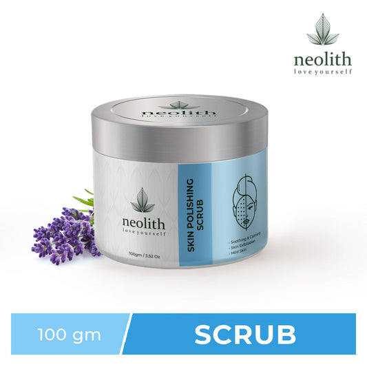 Neolith Skin Polishing Face Scrub with Vitamin E and Almond oil (100gm) for Gentle Exfoliation and Tan Removal, Removed Black heads, white heads