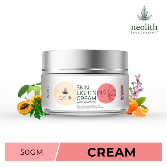 Neolith Vitamin C Face Cream || De Tan Face Cream, For Glowing and Brightening skin || Quick Absorbing, Non Oily, For All Skin Types || No Parabens, Silicones, Color, Mineral Oil || 50 Gm || Organic