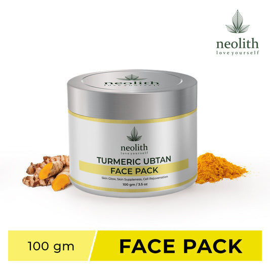 Neolith Turmeric Ubtan Clay Face Pack for Skin Brightening, Glowing Skin, Tan Removal, Oil Control, Black head removal, Anti Acne & Fairness, 100gm