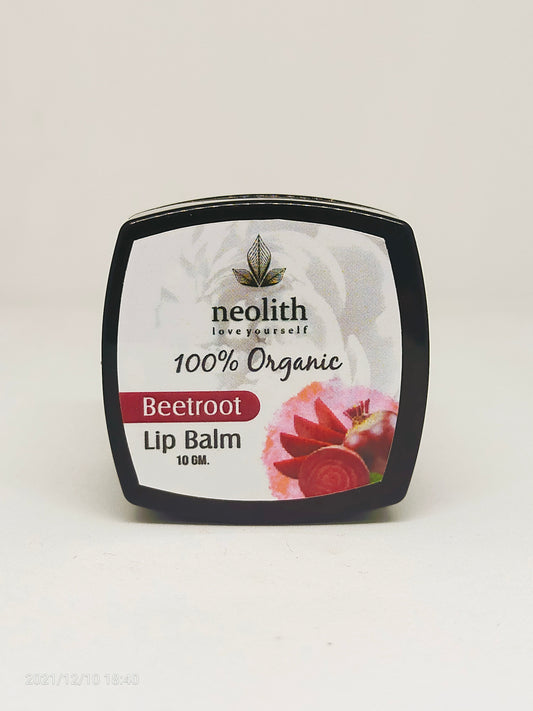 Neolith Beet Root Lip Balm || 100% Organic, Paraben & Sulphate Free || Lip Moisturiser, Lip Mask || Dry & Chopped Lip Care || 10 GM